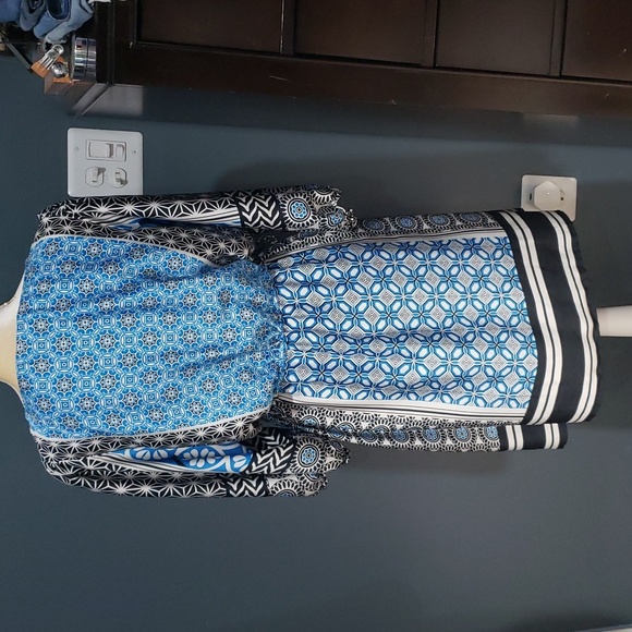 LOFT MEDALLION BLOUSON BOHO DRESS SIZE: LP - Picture 6 of 14